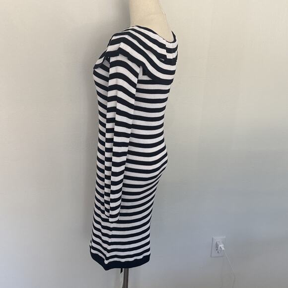 $755🔥Sonia Rykiel Paris Striped Dress Size M Long Sleeve Knee Length NWT - Picture 7 of 10
